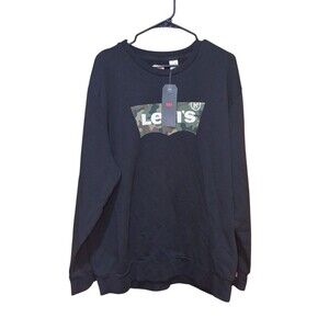 Levis Graphic Crewneck NWT Dark Black Sweatshirt 194920064 Camo Mens Size  XXL